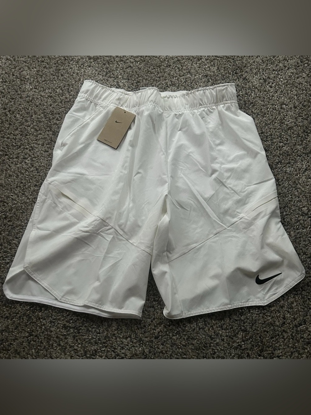 Nike Court Dri-FIT Advantage 9” Tennis Shorts White Mens Large - Tall DR6546-100